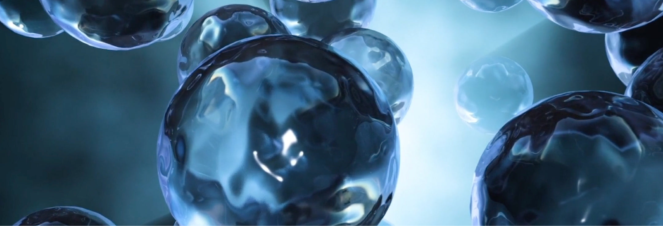 Représentation visuelle des microsphères d’acide hyaluronique, symbolisant l’action prolongée du traitement Durolane.